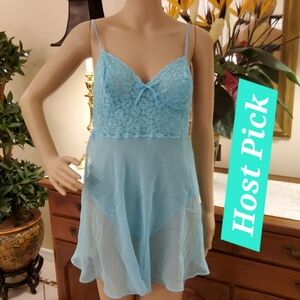 Lace & Chiffon Teddy Chemise- Large
